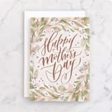 "Garden" - Single Greeting Cards in Sage by Anastasia Makarova - Front