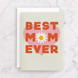 "Retro Mom" - Single Greeting Cards in Terracotta by Everett Paper Goods - Front