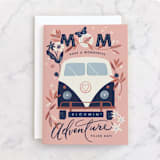 "Adventure Blooms" - Single Greeting Cards in Rose Quartz by Griffinbell Paper Co. - Front