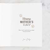 "Best Dog Mom" - Single Greeting Cards in Charcoal by Jessie Steury - Customizable Interior Example
