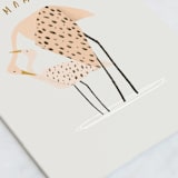 "Best Mama Ever" - Single Greeting Cards in Cream by Lottie Aldarwish - Close-Up