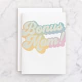 "Bonus Ma" - Single Greeting Cards in Butter by Baumbirdy - Front
