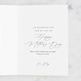 "Clothed in Strength" - Single Greeting Cards in Blush by Catherine Culvenor - Customizable Interior Example