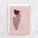 "Cuddle" - Single Greeting Cards in Blush by Dani Lugato - Front