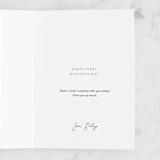 "Cuddle" - Single Greeting Cards in Blush by Dani Lugato - Customizable Interior Example