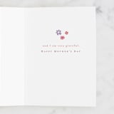 "Floral Mom" - Single Greeting Cards in Peony by Maja Cunningham - Interior