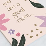 "Floral Mom" - Single Greeting Cards in Peony by Maja Cunningham - Close-Up