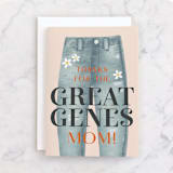 "Great Genes" - Single Greeting Cards in Denim by Itsy Belle Studio - Front