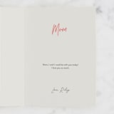 "Mom Names" - Single Greeting Cards in Cream by JeAnna Casper - Customizable Interior Example