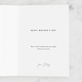 "Mother Like No Other" - Single Greeting Cards in Carnation by Amy Payne - Customizable Interior Example