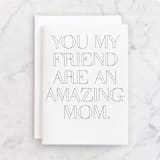 "My Friend" - Single Greeting Cards in Silk by Baumbirdy - Front