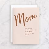 "Of All Things" - Single Greeting Cards in Blush by Alethia Frye - Front