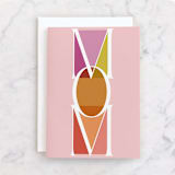 "Stained Glass" - Single Greeting Cards in Candy by Morgan Kendall - Front