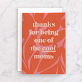 "Thanks mom" - Single Greeting Cards in Terracotta by Jessica Corliss - Front