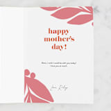 "Thanks mom" - Single Greeting Cards in Terracotta by Jessica Corliss - Customizable Interior Example