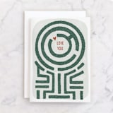 "Topiary Turns" - Single Greeting Cards in Grass by Dawn Pope - Front