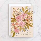"Watercolor Floral" - Single Greeting Cards in Marigold by Lauren Jinhee - Front