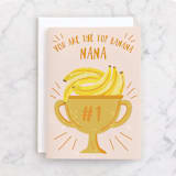 "You're the Tops, Nana" - Single Greeting Cards in Banana by Starry Lane Studio - Front