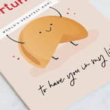 "Fortunate" - Single Greeting Cards in Vanilla by Erica Krystek - Close-Up