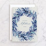 "Floral Bliss" - Single Greeting Cards in Royal by Jackie Crawford - Front