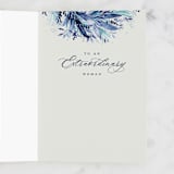 "Floral Bliss" - Single Greeting Cards in Royal by Jackie Crawford - Interior