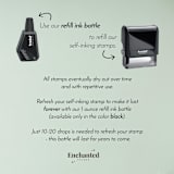 "Refill Ink Bottle for Self-Inking Stamps Or Ink Pads" - Ink Pads in black by Samantha Malvey