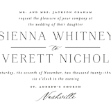 "Sienna" - Wedding Invitations in Sugar by Jessica Williams - Close-Up