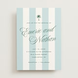 "Island Palm" - Wedding Invitations in Low Tide by Susan Zinader - Front