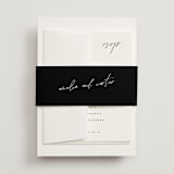 "Slate" - Wedding Invitations in Bridal Veil by Up Up Creative - Assembled with Belly Band