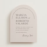 "Overjoyed" - Wedding Invitations in Almond by Jill Means - Front