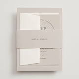 "Overjoyed" - Wedding Invitations in Almond by Jill Means - Assembled with Belly Band