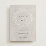 "Abundant Wreath" - Wedding Invitations in Fog by Pixel and Hank - Front