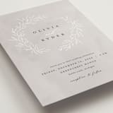 "Abundant Wreath" - Wedding Invitations in Fog by Pixel and Hank - Close-Up
