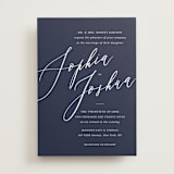 "Crescendo" - Wedding Invitations in Navy by Griffinbell Paper Co. - Front