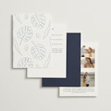 "Crescendo" - Wedding Invitations in Navy by Griffinbell Paper Co. - Back of Card Options