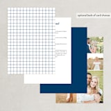"Vogue" - Wedding Invitations in Navy by Genna Blackburn - Back of Card