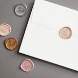"Handwritten" - Wedding Invitations in Obsidian by Jennifer Postorino - Wax Seals