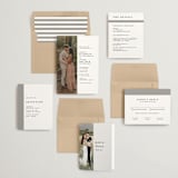 "Portrait" - Wedding Invitations in Platinum by Heather Schertzer - Invitation Suite