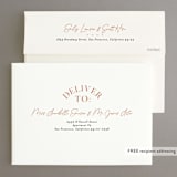 "Center Crest" - Wedding Invitations in Sweet Potato by Alethea and Ruth - FREE Recipient Addressing