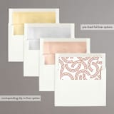 "Center Crest" - Wedding Invitations in Sweet Potato by Alethea and Ruth - Envelope Liner Options