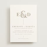 "Floral Ampersand Monogram" - Wedding Invitations in Toffee by Amanda Day - Front