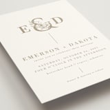 "Floral Ampersand Monogram" - Wedding Invitations in Toffee by Amanda Day - Detail
