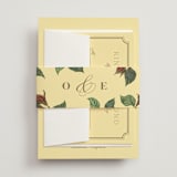 "Enchanted Rose from Disney's Beauty & The Beast" - Wedding Invitations in Mimosa by Leah Bisch - Assembled with Belly Band