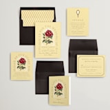 "Enchanted Rose from Disney's Beauty & The Beast" - Wedding Invitations in Mimosa by Leah Bisch - Invitation Suite