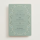 "Trailing Garden" - Wedding Invitations in Buttermint by Laura Hankins - Front