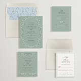 "Trailing Garden" - Wedding Invitations in Buttermint by Laura Hankins - Invitation Suite