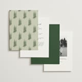 "Whispering Pines" - Wedding Invitations in Forest by Elly - Back of Card Options