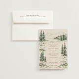 "Whispering Pines" - Wedding Invitations in Forest by Elly - Invitation with Envelope