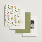 "botanical cameo" - Wedding Invitations in Swan by Lori Wemple - Back of Card Options