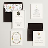 "botanical cameo" - Wedding Invitations in Swan by Lori Wemple - Invitation Suite